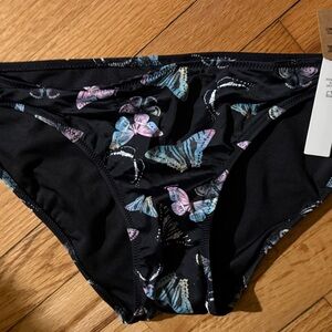 New Victoria's Secret xl Black butterfly bikini bottoms